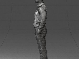 businessman in shirt 0116-1 3d print ready 3D 打印模型
