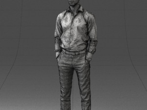businessman in shirt 0116-1 3d print ready 3D 打印模型
