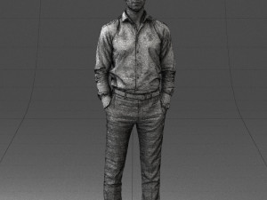 businessman in shirt 0116-1 3d print ready 3D 打印模型