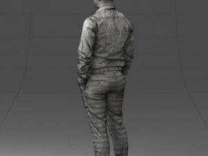 000242 Man in White Shirt and Blue Formal Trousers 0116 3dp 3D Print Model