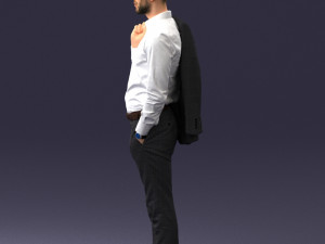 businessman holds jacket 0116-3 3d print ready 3D 打印模型