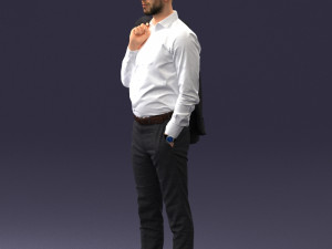 businessman holds jacket 0116-3 3d print ready 3D 打印模型