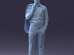 businessman holds jacket 0116-3 3d print ready 3D 打印模型