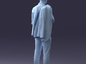 businessman holds jacket 0116-3 3d print ready 3D 打印模型