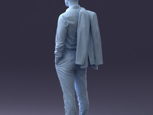 businessman holds jacket 0116-3 3d print ready 3D 打印模型
