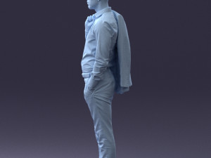 businessman holds jacket 0116-3 3d print ready 3D 打印模型