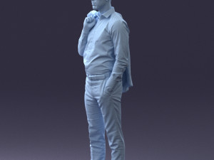 businessman holds jacket 0116-3 3d print ready 3D 打印模型