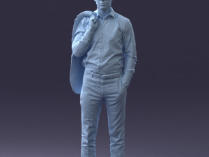 businessman holds jacket 0116-3 3d print ready 3D 打印模型