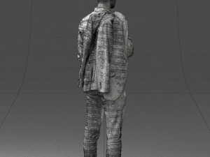 businessman holds jacket 0116-3 3d print ready 3D 打印模型