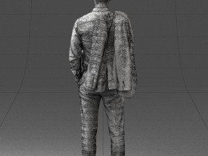 businessman holds jacket 0116-3 3d print ready 3D 打印模型