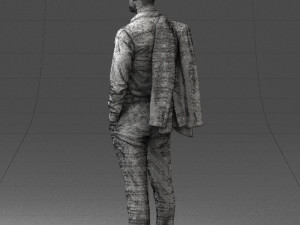 businessman holds jacket 0116-3 3d print ready 3D 打印模型