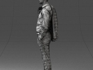 businessman holds jacket 0116-3 3d print ready 3D 打印模型