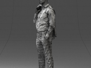 businessman holds jacket 0116-3 3d print ready 3D 打印模型