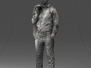 businessman holds jacket 0116-3 3d print ready 3D 打印模型