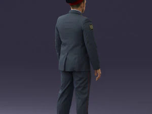 000244 Man in Police Uniform 0118 3D Model