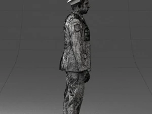 000244 Man in Police Uniform 0118 3D Model