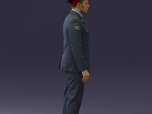 000244 Man in Police Uniform 0118 3dp 3D Print Model