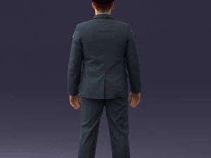 000244 Man in Police Uniform 0118 3dp 3D Print Model