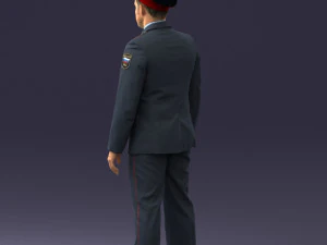 000244 Man in Police Uniform 0118 3dp 3D Print Model