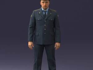 000244 Man in Police Uniform 0118 3dp 3D Print Model