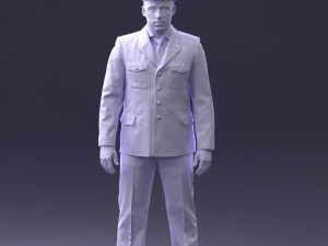 000244 Man in Police Uniform 0118 3dp 3D Print Model