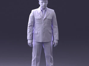 000244 Man in Police Uniform 0118 3dp 3D Print Model