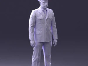 000244 Man in Police Uniform 0118 3dp 3D Print Model