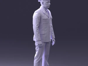 000244 Man in Police Uniform 0118 3dp 3D Print Model