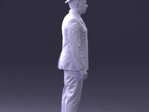 000244 Man in Police Uniform 0118 3dp 3D Print Model
