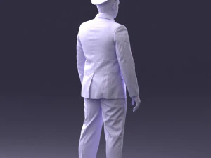 000244 Man in Police Uniform 0118 3dp 3D Print Model