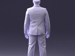 000244 Man in Police Uniform 0118 3dp 3D Print Model