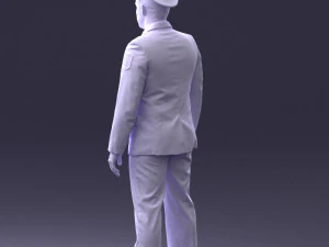 000244 Man in Police Uniform 0118 3dp 3D Print Model