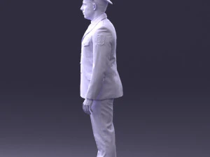 000244 Man in Police Uniform 0118 3dp 3D Print Model