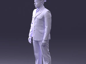000244 Man in Police Uniform 0118 3dp 3D Print Model