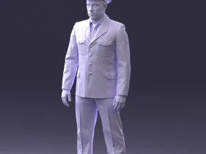 000244 Man in Police Uniform 0118 3dp 3D Print Model