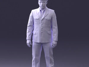 000244 Man in Police Uniform 0118 3dp 3D Print Model