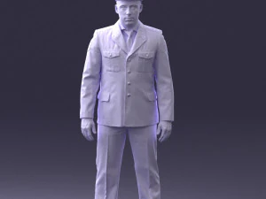 000244 Man in Police Uniform 0118 3dp 3D Print Model