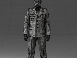 000244 Man in Police Uniform 0118 3dp 3D Print Model