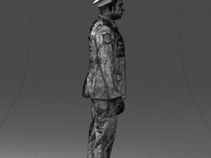 policeman pose 0118-f1 print ready 3D 프린트 모델