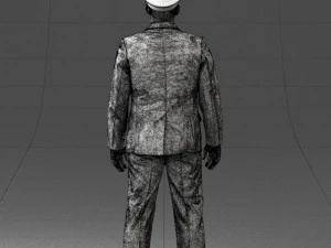 000244 Man in Police Uniform 0118 3dp 3D Print Model