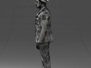 000244 Man in Police Uniform 0118 3dp 3D Print Model