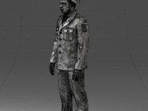 000244 Man in Police Uniform 0118 3dp 3D Print Model