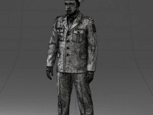 000244 Man in Police Uniform 0118 3dp 3D Print Model