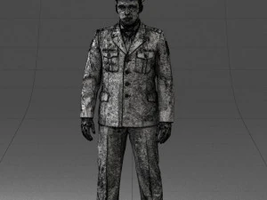 000244 Man in Police Uniform 0118 3dp 3D Print Model