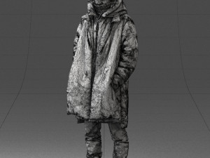 man in winter clothes 0118-f2 Model 3D