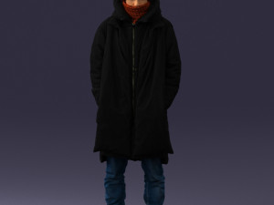 man in winter clothes 0118-f2 3D 프린트 모델