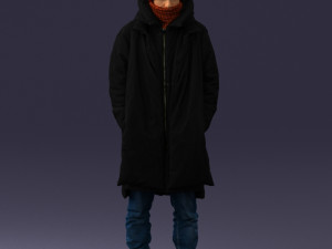 man in winter clothes 0118-f2 Modello di stampa 3D