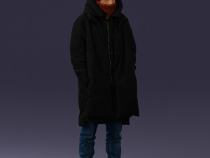 man in winter clothes 0118-f2 Modello di stampa 3D