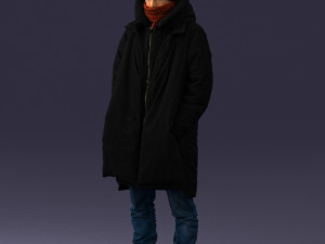 man in winter clothes 0118-f2 Modello di stampa 3D