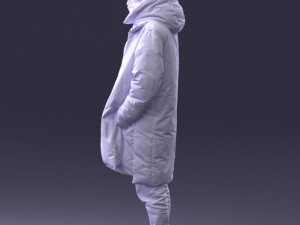 man in winter clothes 0118-f2 Modello di stampa 3D